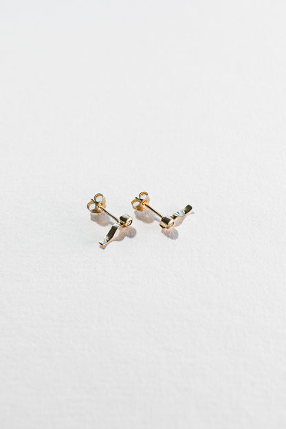 Lisa Webb Wave Stud Earrings | 9CT Gold | Diamond