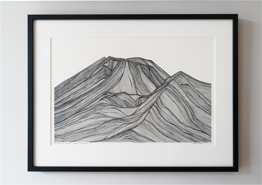 MONNI Mt Ngauruhoe - Tongariro Crossing | Original Framed