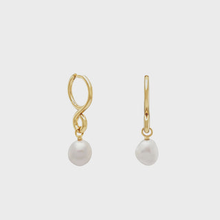 Monarc Oura Pearl Hoop Earrings | Gold Vermeil