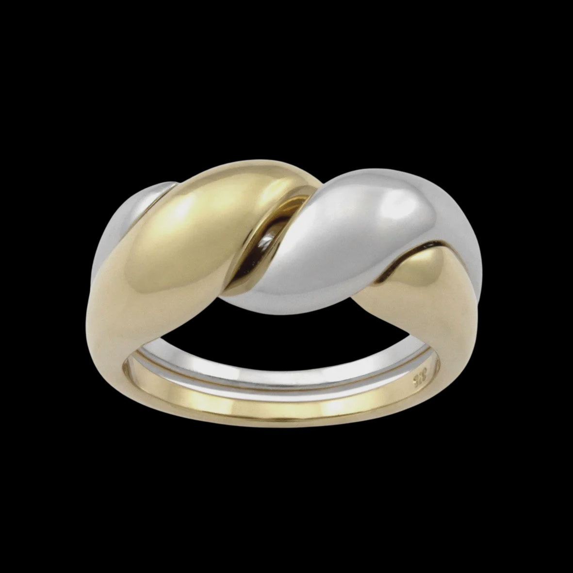 Monarc Puzzle Ring | Two Tone | 9k Gold & Sterling Silver