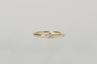 Charlotte Penman Jewellery Mini Celine Ring | 3mm Dimond | Fine | 9k Gold - Tea & Tonic Matakana - Charlotte Penman Jewellery