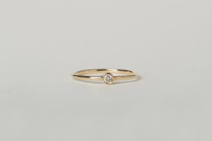 Charlotte Penman Jewellery Mini Celine Ring | 3mm Dimond | Fine | 9k Gold - Tea & Tonic Matakana - Charlotte Penman Jewellery