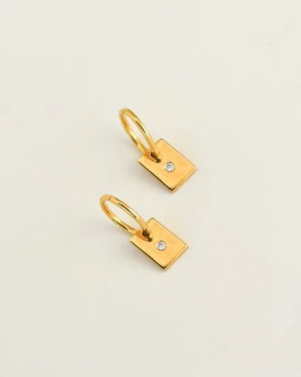 Charlotte Penman Jewellery Momento Hoops | Diamonds | 9k Gold - Tea & Tonic Matakana - Charlotte Penman Jewellery