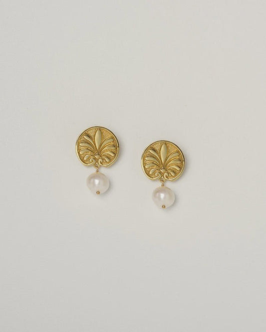 Charlotte Penman Jewellery Olympia Studs with Pearl - Tea & Tonic Matakana - Charlotte Penman Jewellery