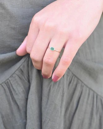 Charlotte Penman Jewellery Rustica Ring | Emerald | 14k Gold - Tea & Tonic Matakana - Charlotte Penman Jewellery