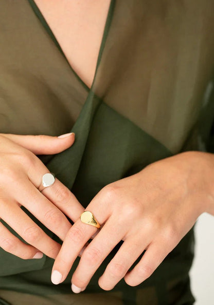 Charlotte Penman Jewellery Signet Ring | Fine | 9k Gold - Tea & Tonic Matakana - Charlotte Penman Jewellery