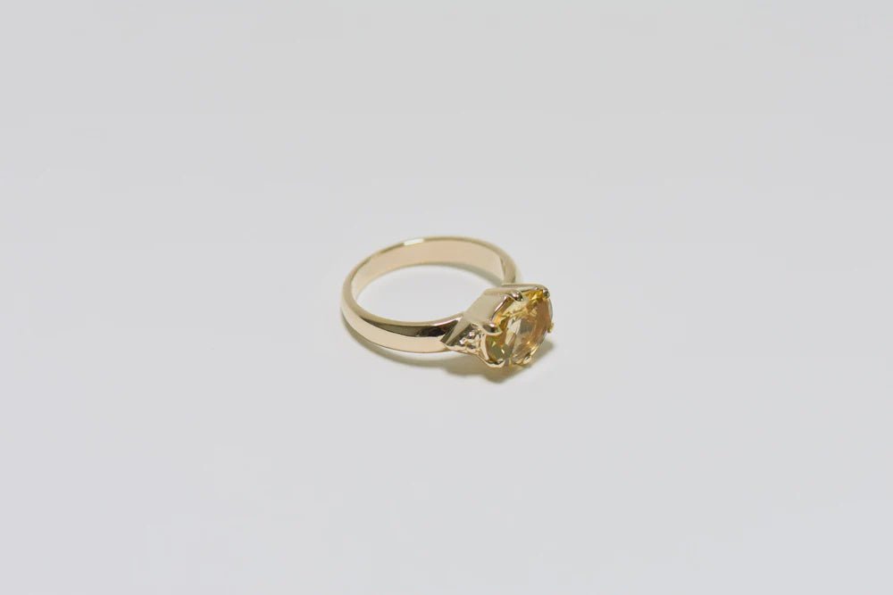 Artemis Cocktail Ring | Citrine | Fine | 9k Gold - Tea & Tonic Matakana - Charlotte Penman Jewellery