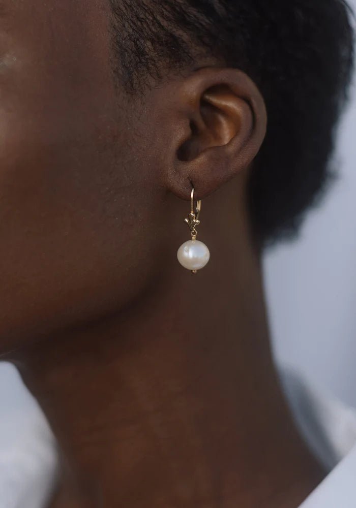 Charlotte Penman Madre Pearl Earrings - Rolled Gold - Tea & Tonic Matakana - Charlotte Penman Jewellery