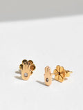 Hamsa Studs with a Diamond - Tea & Tonic Matakana - Charlotte Penman