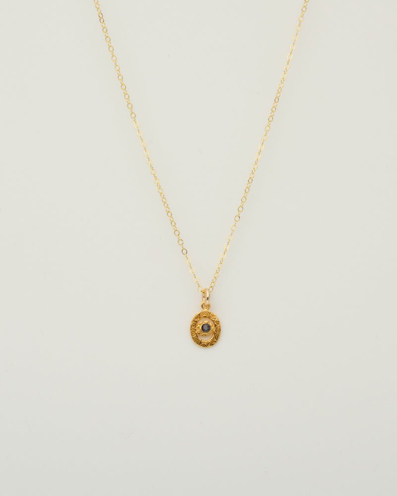 Mini Artemis Necklace + Black Spinel, 18k Gold Plate - Tea & Tonic Matakana - Charlotte Penman