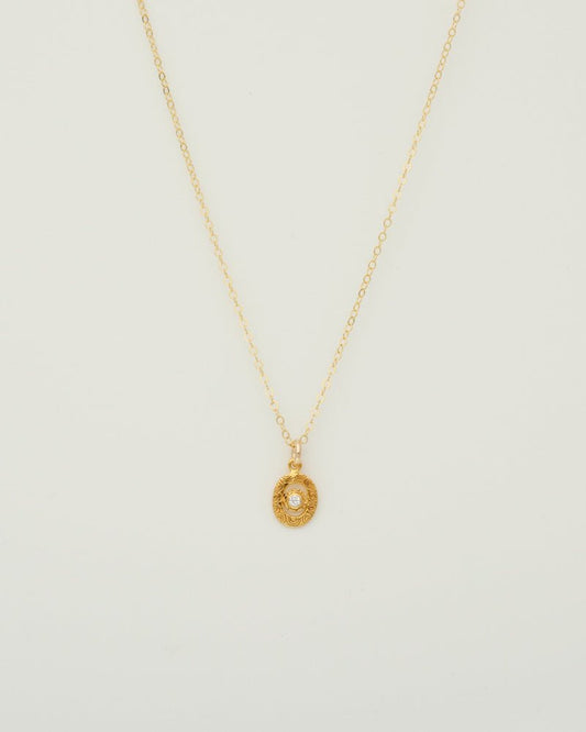 Mini Artemis Necklace + White Zircon, 18k Gold Plate - Tea & Tonic Matakana - Charlotte Penman