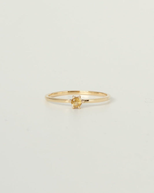 Mini Rita Ring, Citrine, 9k Gold - Tea & Tonic Matakana - Charlotte Penman