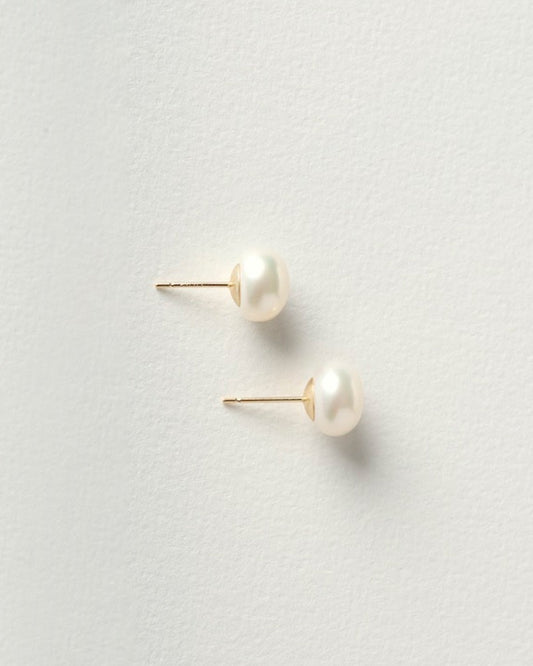 Pearl Button Studs - Tea & Tonic Matakana - Charlotte Penman