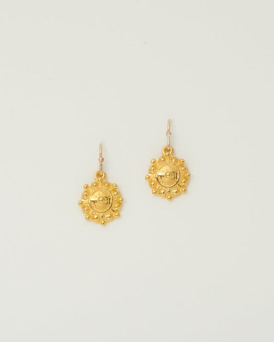 Ra Earrings, 18k Gold Plate - Tea & Tonic Matakana - Charlotte Penman