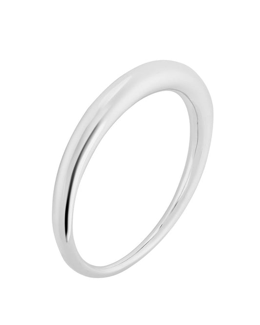 The Nico Ovo Bangle, Silver - Tea & Tonic Matakana - Monarc Jewellery